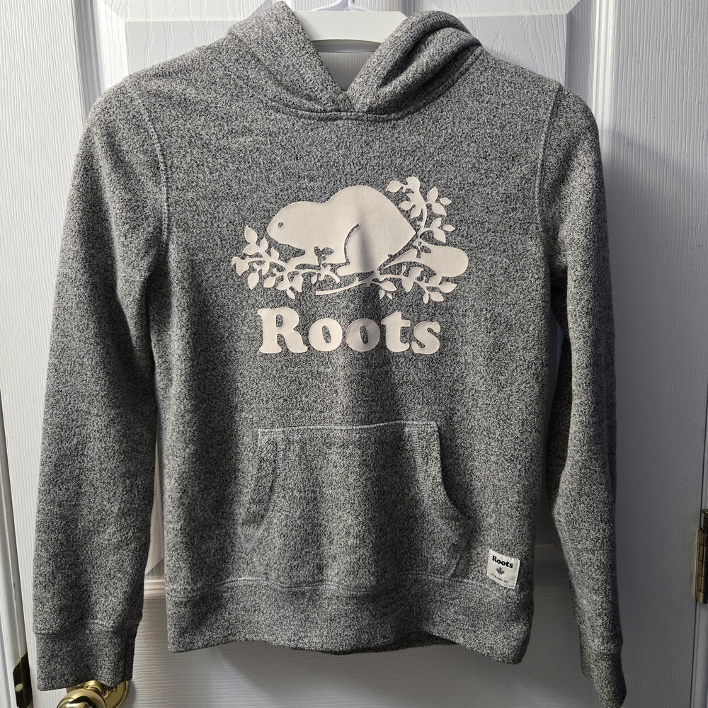 Roots Gray Hoodie with Beaver Logo